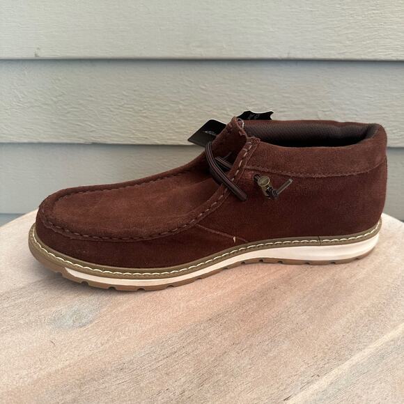 Eddie Bauer Men’s Chukka Boots Size 12 Caribou Brown Suede Leather New - Picture 2 of 12